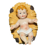 Estátua De Jesus Do Bebê Em Uma Manjedoura, Cama, Grande