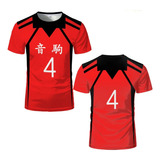 Camiseta Impresa En 3d Del Equipo De Voleibol Haikyuu Nekoma