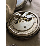 Reloj Antiguo De Bolsillo De Plata 900 Marca Longines