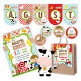 Kit Imprimible Animales De La Granja Nene Candy Bar Editable