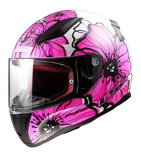 Casco Cerrado Ls2 Rapid Ii Poppies Rosa