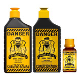 Barba Forte Danger Shampoo Condicionador Óleo 10ml Brinde!