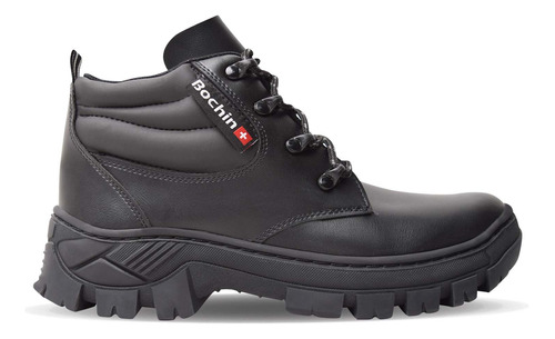 Bota Borcego Trekking Base Caucho Y Cosida Puntera Plastica 