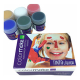 Caixa Tinta Líquida Facial Kids C/ 06 Cores - Colormake