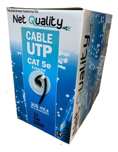 Cable Red Utp Bobina 305 Mts Negro 4 Pares Cat5