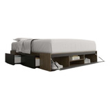 Box De Cama Con 4 Cajones + Zapatero Base Somier 162x203x33