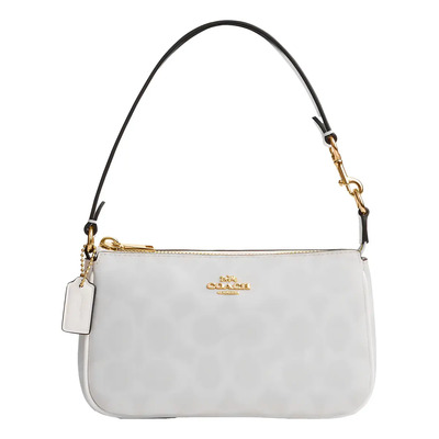Bolsa De Mano Coach Signature Canvas Color Blanco | Meses sin interés