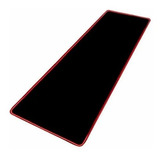 Mousepad Gamer Xl Antideslizante Negro Borde Cosido 70x30cm.