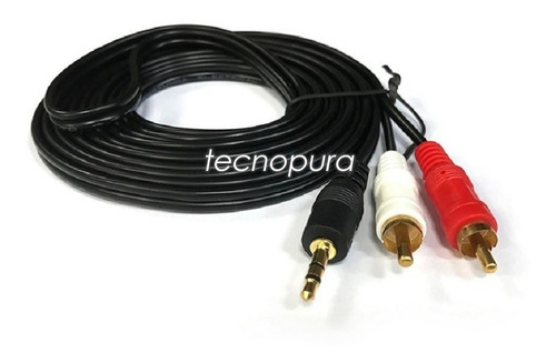 Cable 2x1 Rca A 3.5mm De 10 Metros Transmite Audio Estéreo