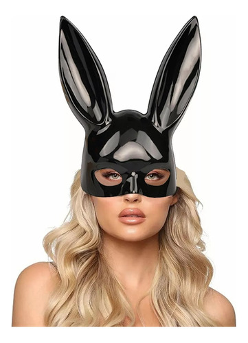 Orejas Conejita Antifaz Negro Disfraz Halloween Mujer Bunny
