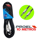 Cable Plug Instrumento Proel Bulk100lu10 10 Metros Niquel