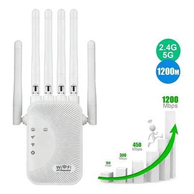Repetidor Wifi 2.4GHz\u002F5GHz 1200mbps Rompemuros Doble Banda - Extensor Amplificador Wifi Con Antena Potente Para Casa Y Oficina | MercadoLibre