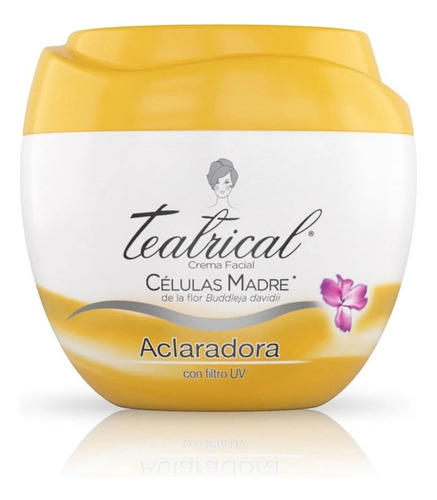 Crema Facial Aclaradora Teatrical Células Madre Para Todo Tipo De Piel De 100g