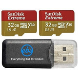 Tarjeta De Memoria Sandisk Extreme 32gb 2-pack + Lector Sd