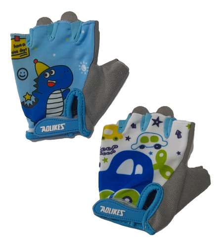 Guantes Medio Dedo Para Niños Y Niñas - Ciclismo -scooter