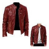 Cazadora De Cuero For Hombre Hunter Biker Slim Fit