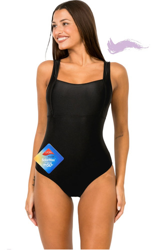 Malla Natacion Mujer Enteriza Resistente Cloro Pileta Uv50