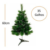 Árvore De Natal Pinheiro Luxo Pequena 60cm 35 Galhos