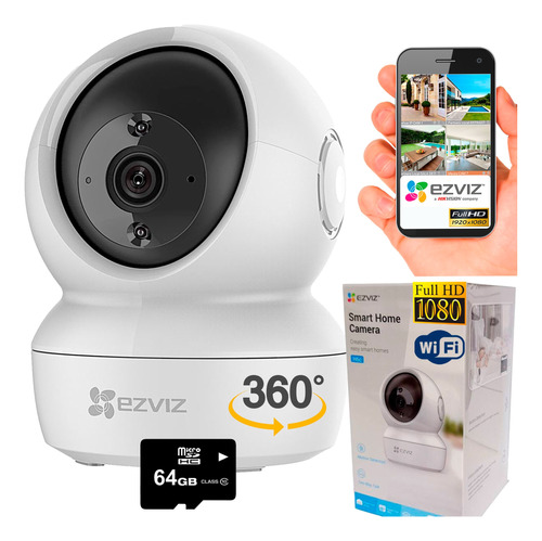 Cámara Seguridad Hik Ezviz 360 Wifi Robotica + Micro Sd 64gb