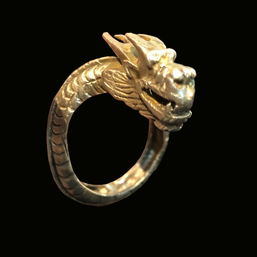 Hermoso Anillo Dragon En Plata 