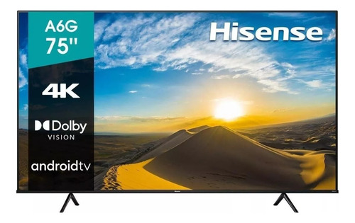 Smart Tv Portátil Hisense A6g 75a6g Ips Android Tv 4k 75  