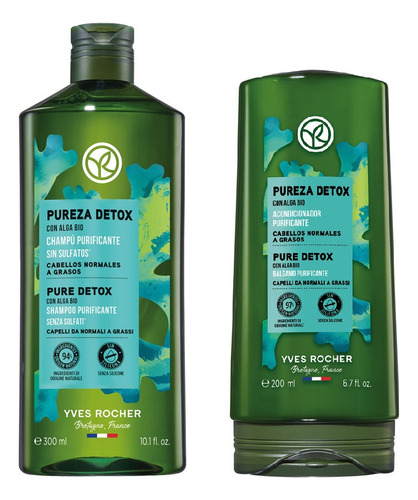  Yves Rocher Kit Pureza Detox Shampoo + Acondicionador