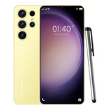 Teléfonos Inteligentes Android Baratos S23 Ultra Amarillo Crema 6.1 En 1gb Ram 8gb Rom