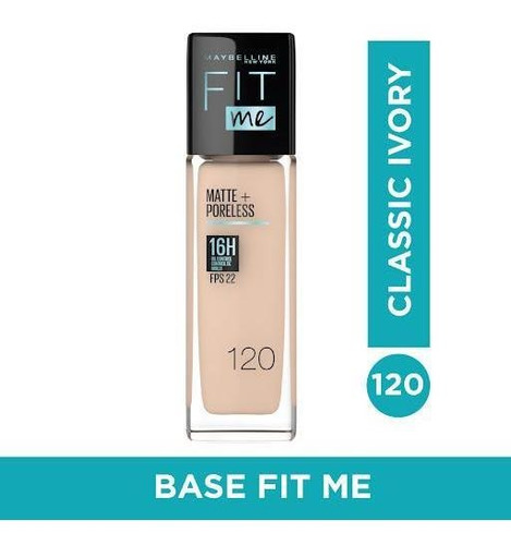 Base Maybelline Fit Me M&p Classic Ivory 120 X30ml