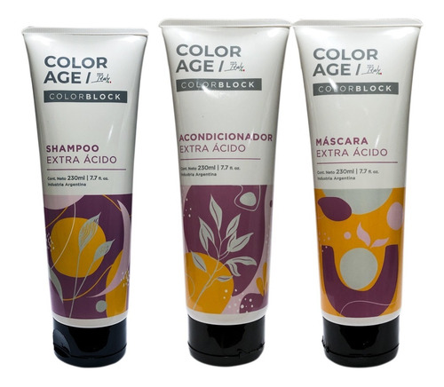 Color Age Shampoo Acondicionador, Mascara X230ml Extra Acido
