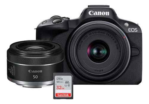 Kit Canon R50 18-45mm + Rfc50 1.8 + Tarjeta 32gb + Vlogger 