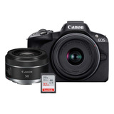 Kit Canon R50 18-45mm + Rfc50 1.8 + Tarjeta 32gb + Vlogger 