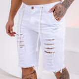 Short Masculino Jeans Branco: Estilo Fresco E Descontraído