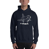 Sudadera Unisex Nueva Temporada Avion Letras Nasa 