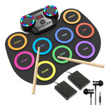 Rocksocki Juego De Bateria Electronica De 9 Almohadillas Con