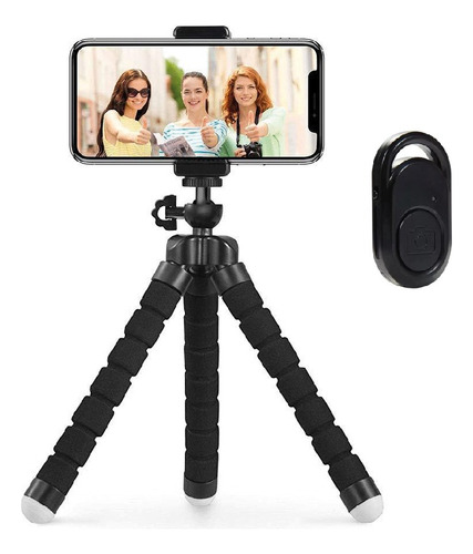 Tripode 18cm Soporte Celular Disparador Bluetooth Para Fotos