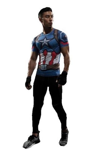 Playera Capitan America Marvel Endgame Avengers Gym Unisex