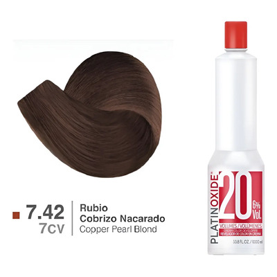 Tinte Nutrapel Colortech Zero Sin Amoniaco 20 Vol. 7.42 Rubio Cobrizo Nacarado