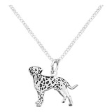 Dije Y Cadena Perro Dalmata Ch Plata 925 Envio Gratis