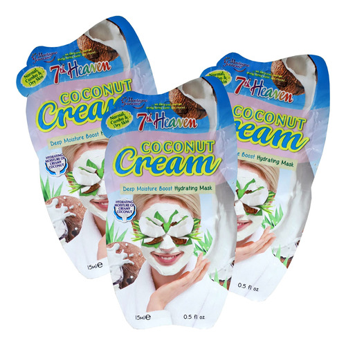 7th Heaven Coconut Cream Mask, Mascarilla Facial Con Aceite 