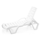 Cadeira Plástica Branca Piscina Praia Verão Reforçada 
