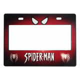 Portaplaca Para Moto Spiderman Rojo Premium 22.5 X 16.3cm