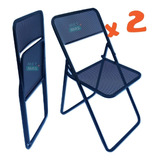 Silla Plegable De Chapa Reforzada X2 - Balcon Jardin Camping