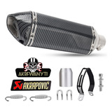 Escape Silenciador Moto Universal Inoxidable Deportivo 370mm