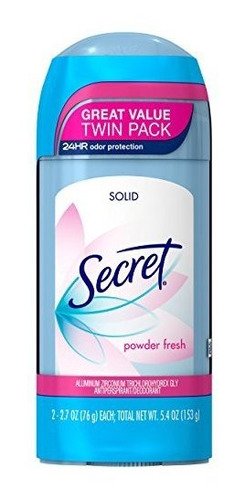Secret Wide Solid Powder Fresh Scent Antitranspirante Y