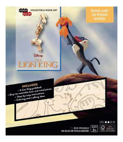 Disney's The Lion King Libro Y Modelo Para Armar 3d-madera