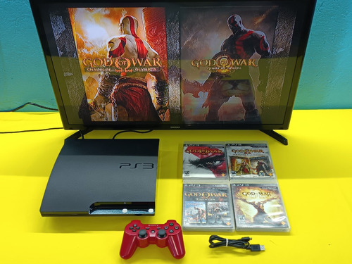 Consola Ps3 Con 1 Control Edición Gow Y Coleccion God Of War