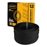 Cable Eléctrico Thw Bimetalico Calibre #12  Negro