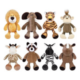 Set De Peluches Safari Con Animales De Peluche