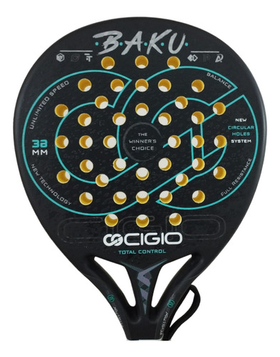 Paleta Padel Paddle Cigio Baku Rugosa + Grip + Protector