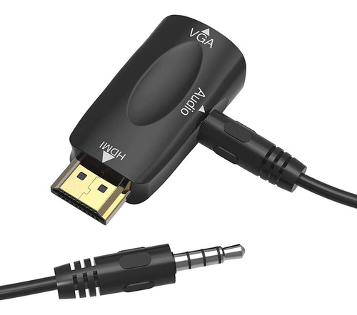 Guamar Convertidor De Adaptador Hdmi A Vga Con Cable De Audi